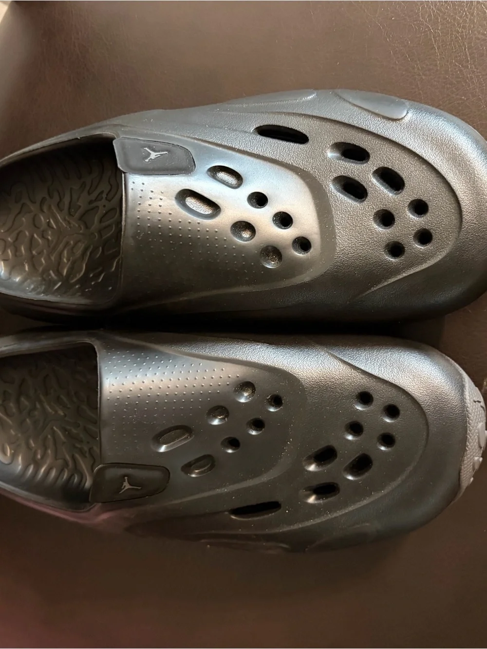Jordan Men's Black Foam Slip-On Clogs